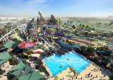 Luftaufnahme der Yas Waterworld auf Yas Island